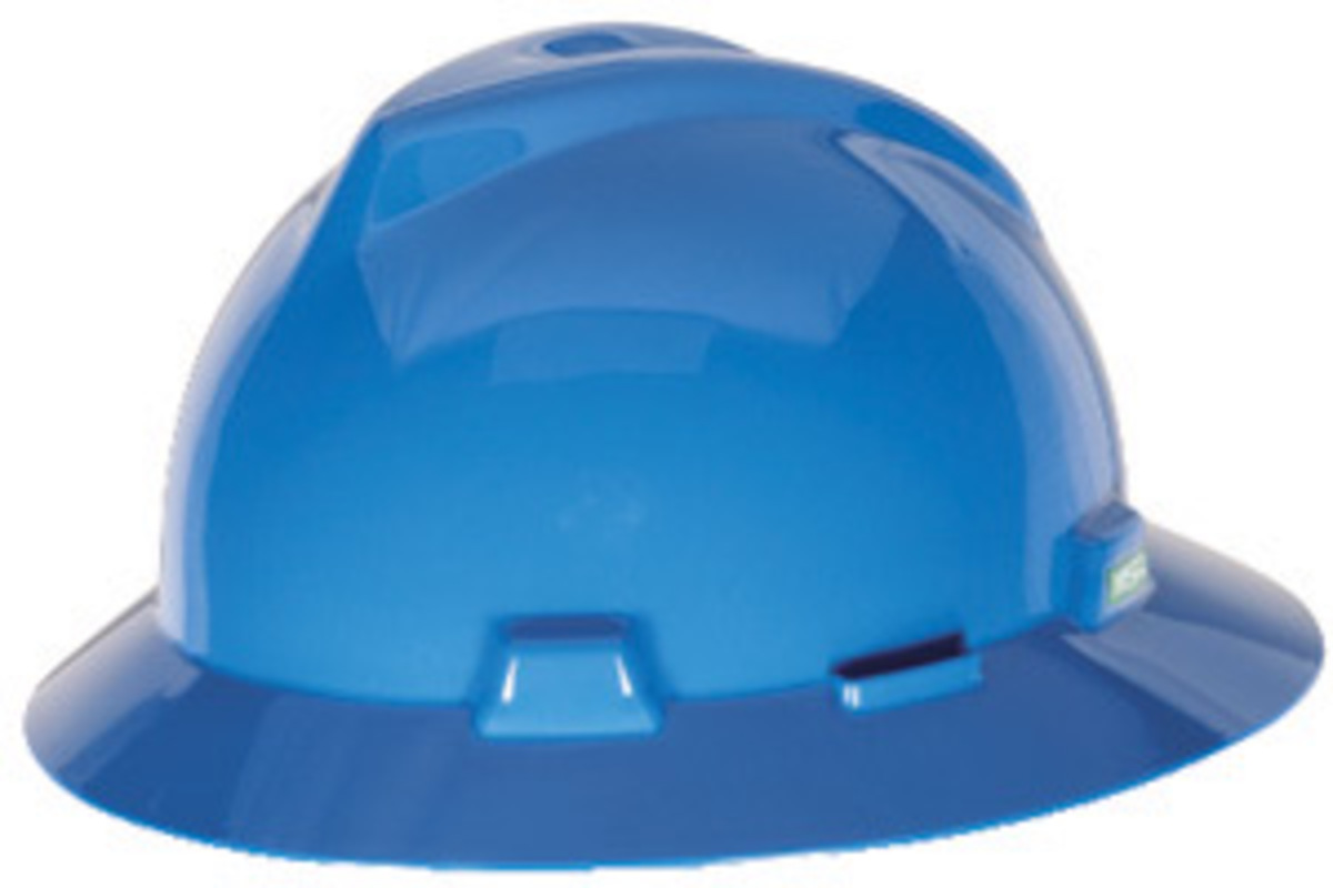 MSA Blue Polyethylene Cap Style Hard Hat With 4 Point Pinlock/Pinlock Suspension