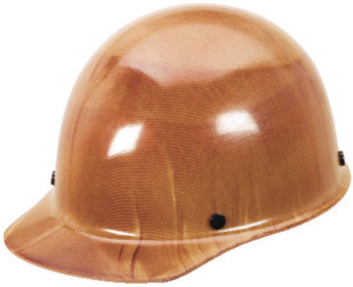 MSA Tan Phenolic Cap Style Hard Hat With Ratchet/4 Point Ratchet Suspension