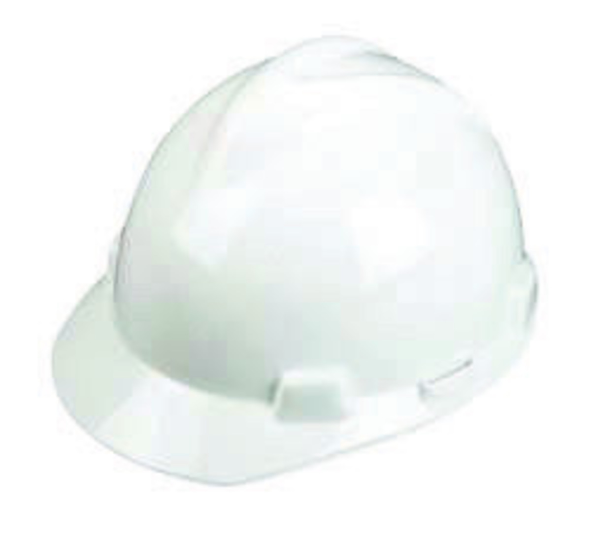 MSA White V-Gard® Polyethylene Cap Style Hard Hat With 4 Point Pinlock/Pinlock Suspension
