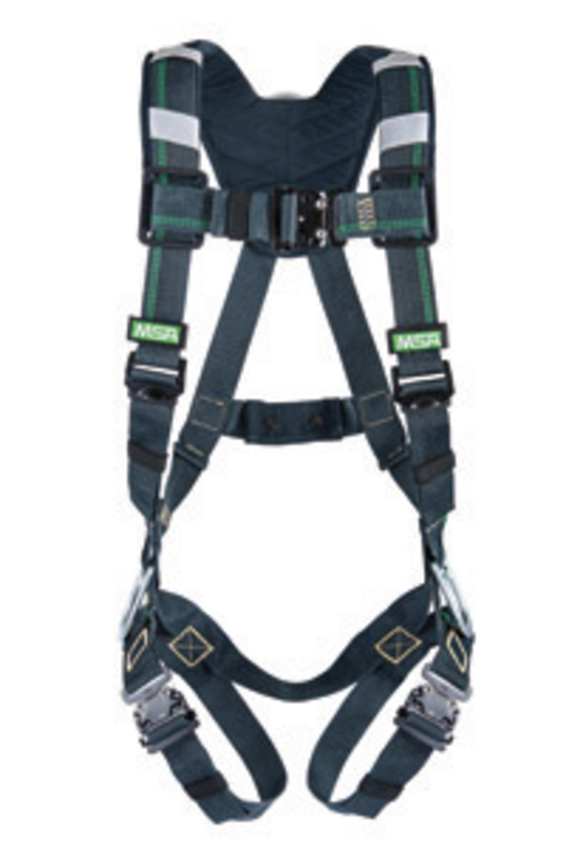 MSA X-Small EVOTECH® Arc Flash Full-Body Harness With Back Web Loop, Qwik-Fit Leg Straps And Shoulder Padding