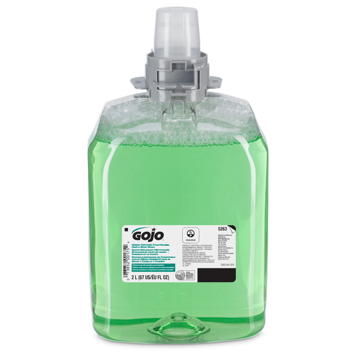 GOJO® 2000 mL Refill Green Cucumber Melon Scented Shampoo And Handwash (Availability restrictions apply.)