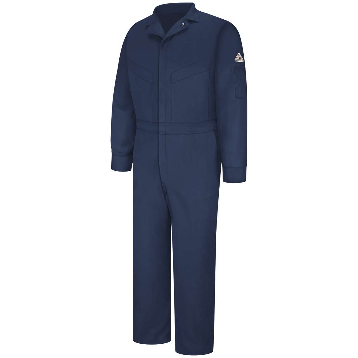 Bulwark® 64 Tall Navy Blue EXCEL FR® ComforTouch® Sateen/Cotton/Nylon Water Repellent Flame Resistant Coveralls With Zipper Fron
