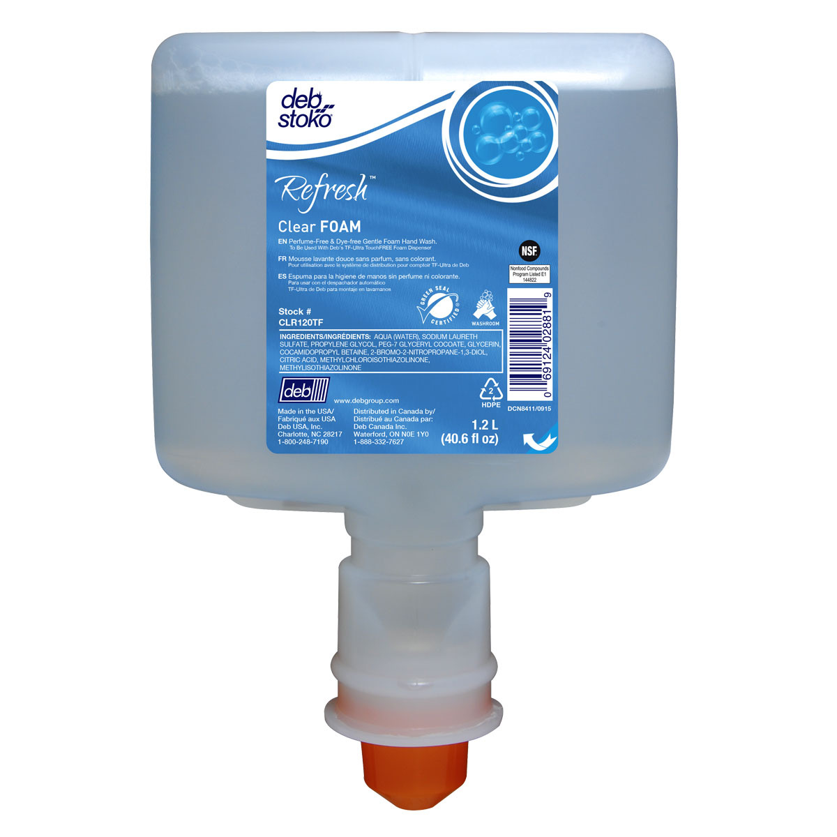 Deb 1.2 Liter Refill Clear Refresh™Scented Hand Cleaner (Availability restrictions apply.)