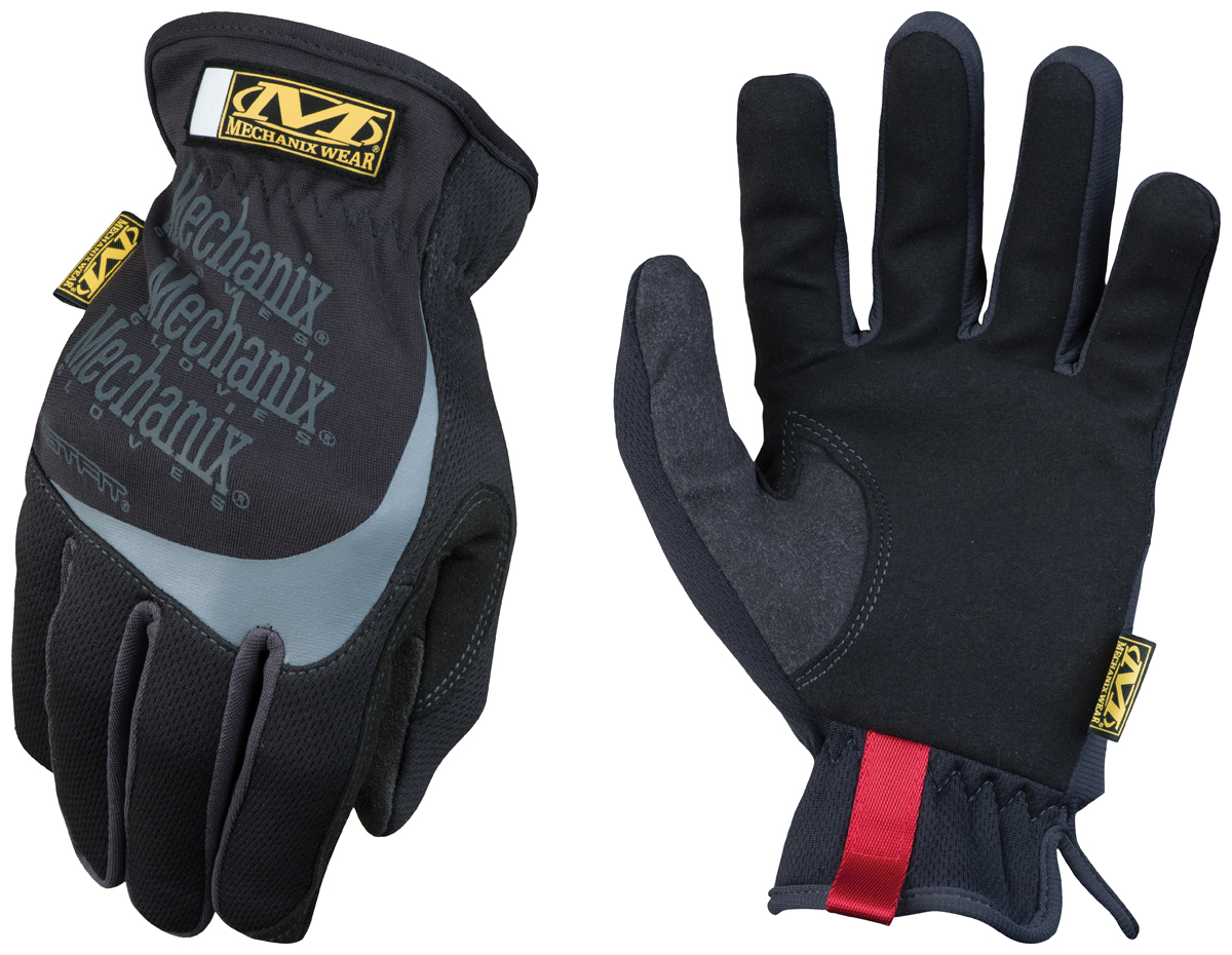 Mechanix Wear® Size 9 Black FastFit® Synthetic Leather And TrekDry® Full Finger Mechanics Gloves With Elastic Cuff
