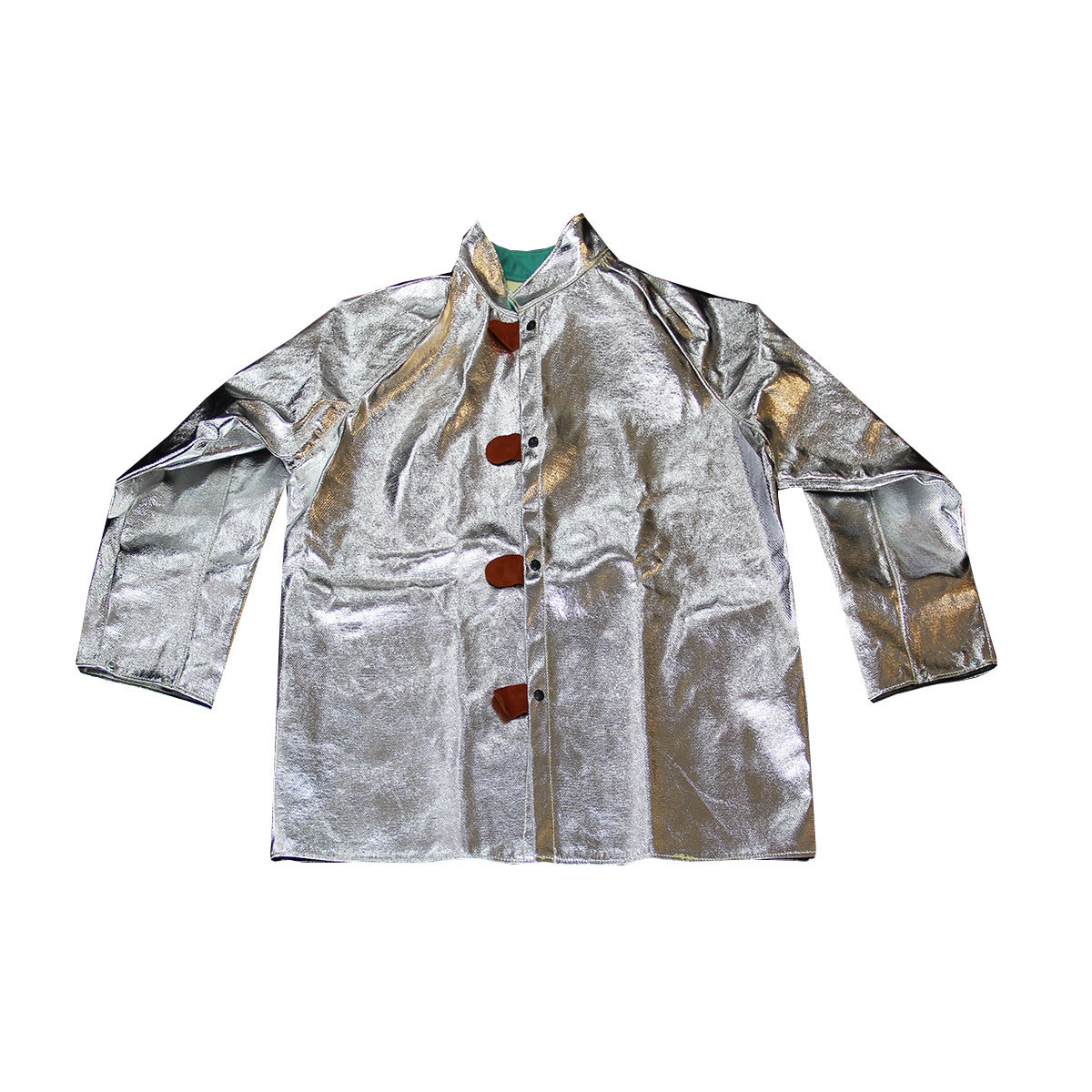 Chicago Protective Apparel Large Silver Aluminized Para-Aramid Blend Heat Resistant Jacket