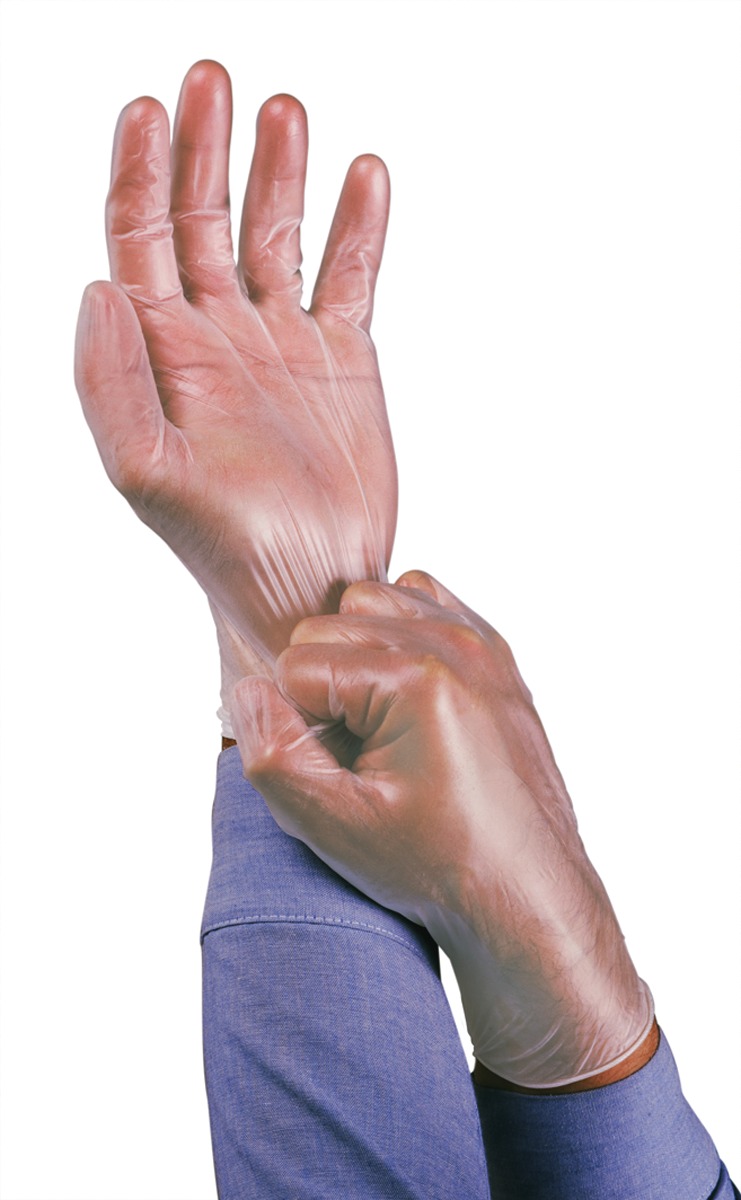 Ansell Small Clear Dura-Touch® 3 mil PVC Disposable Gloves (Availability restrictions apply.)