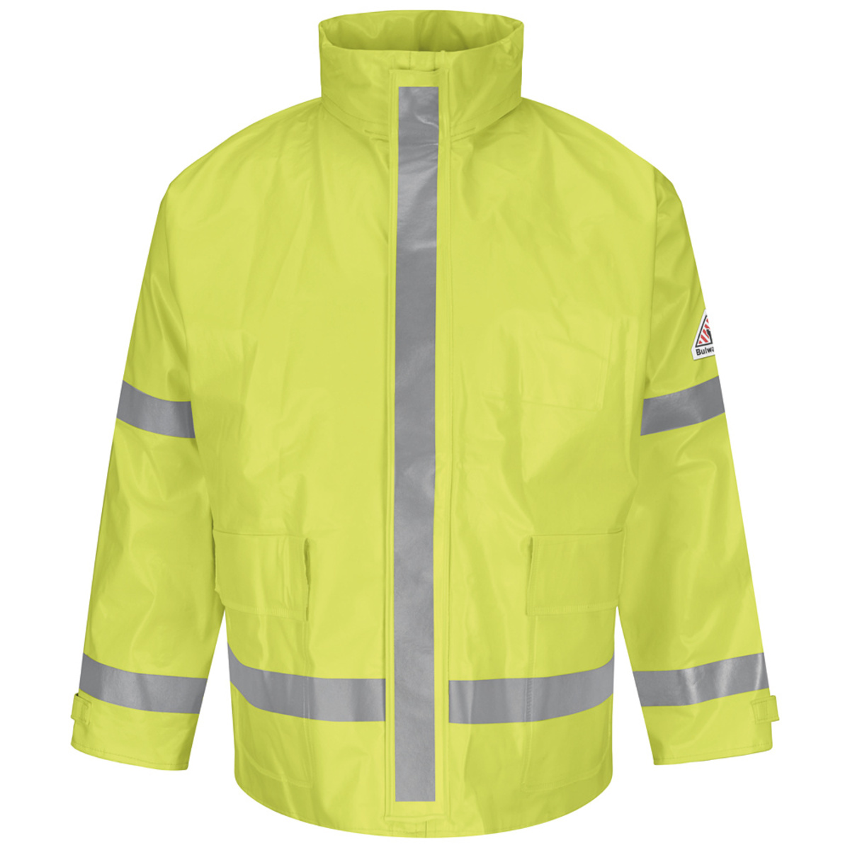 Bulwark® Hi-Viz Yellow And Green PVC/Modacrylic Knit Rain Jacket