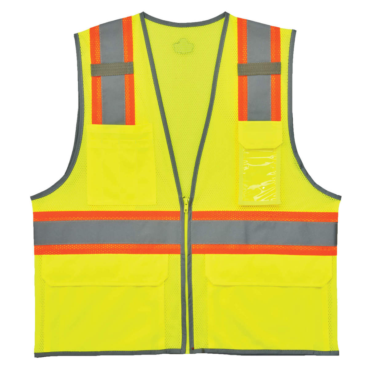Ergodyne 4X - 5X Lime GloWear® 8246Z Polyester Mesh Two-Tone Vest