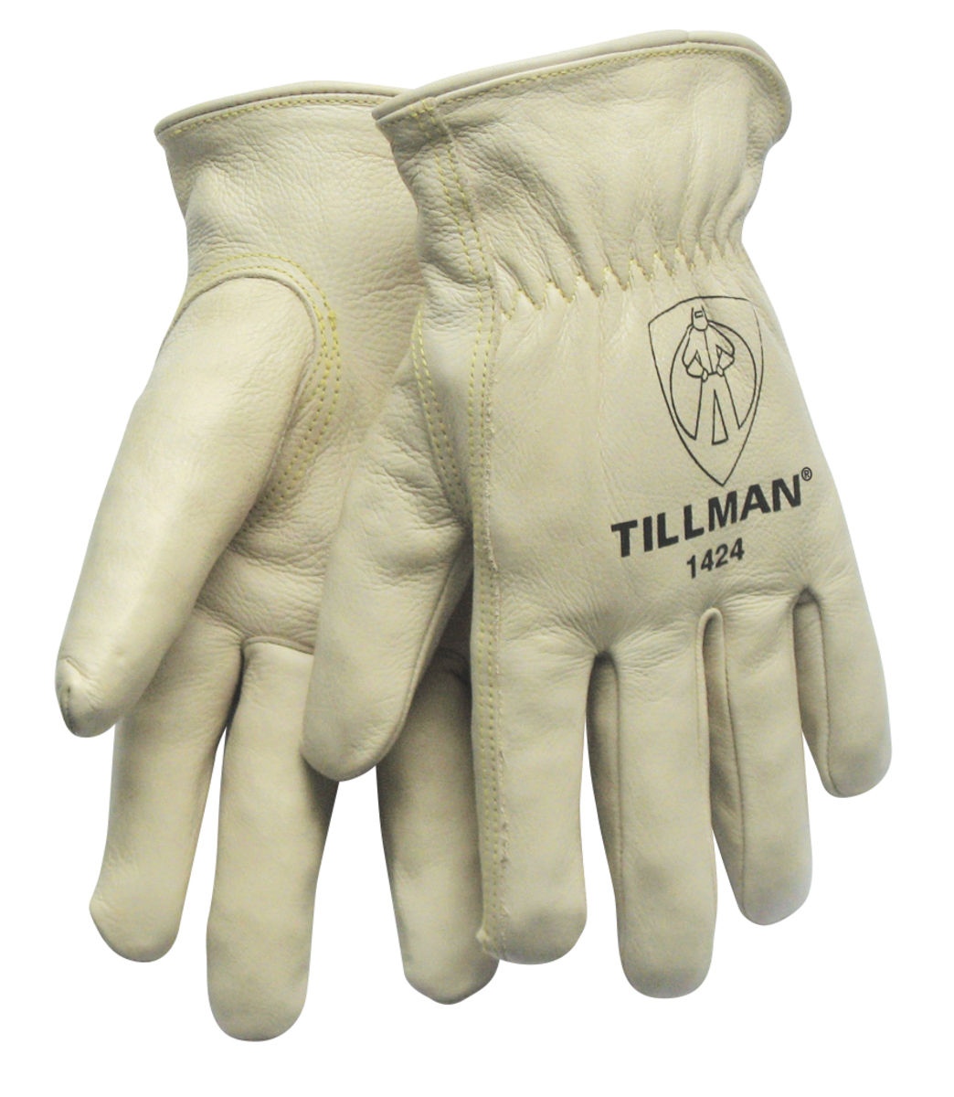 Tillman® Pearl Premium Top Grain Cowhide Unlined Drivers Gloves With Rolled Leather Hem