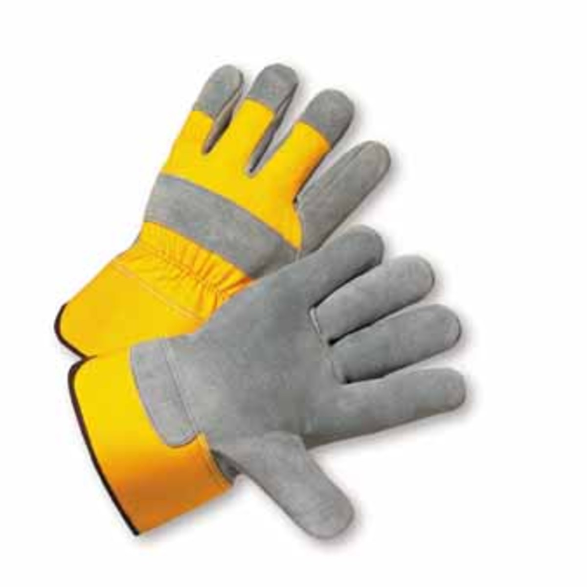 PIP® 3X Premium Split Leather Palm Gloves With Canvas Back And Rubberized Safety Cuff
