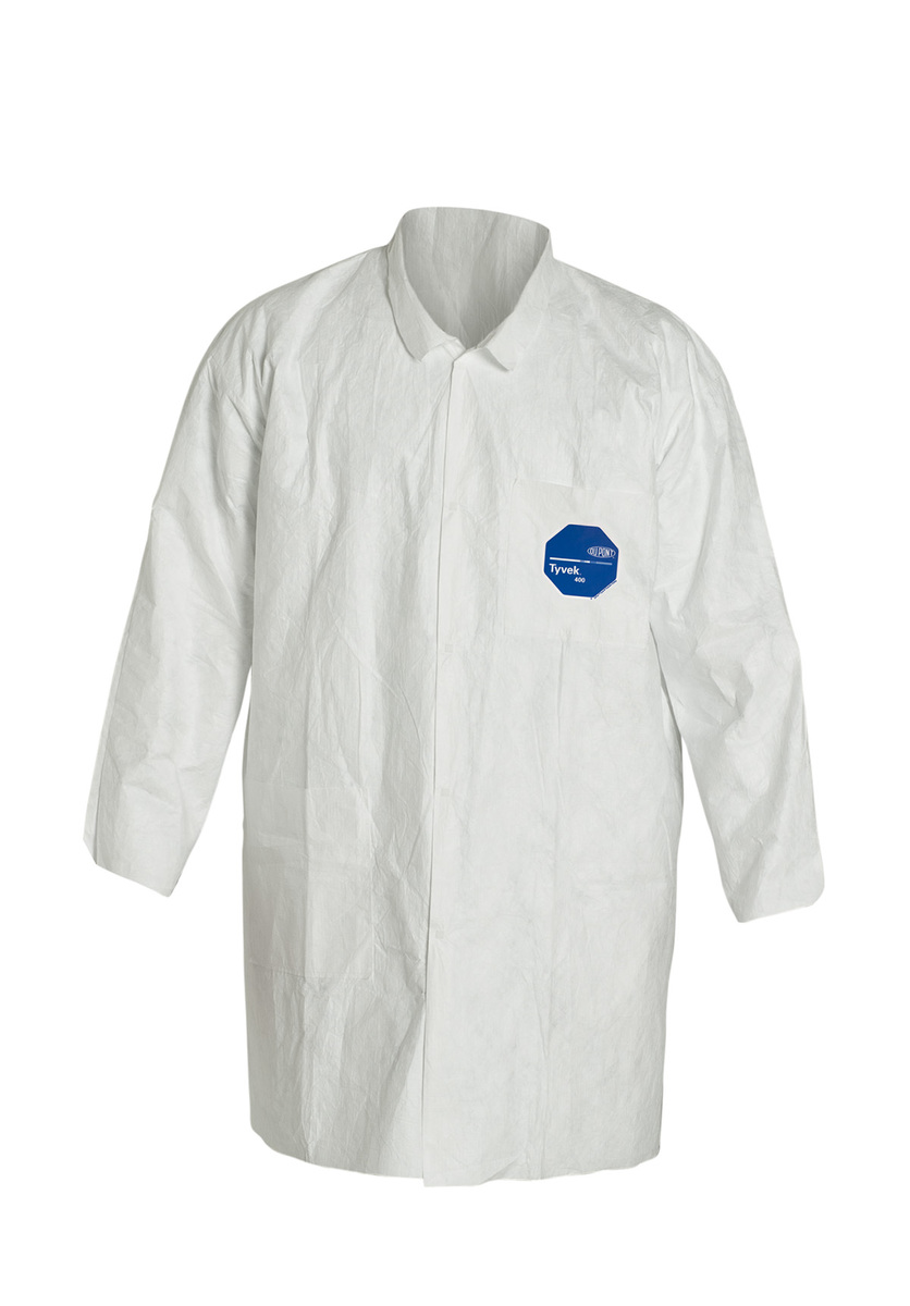 DuPont™ 2X White Tyvek® 400 Disposable Lab Coat (Availability restrictions apply.)