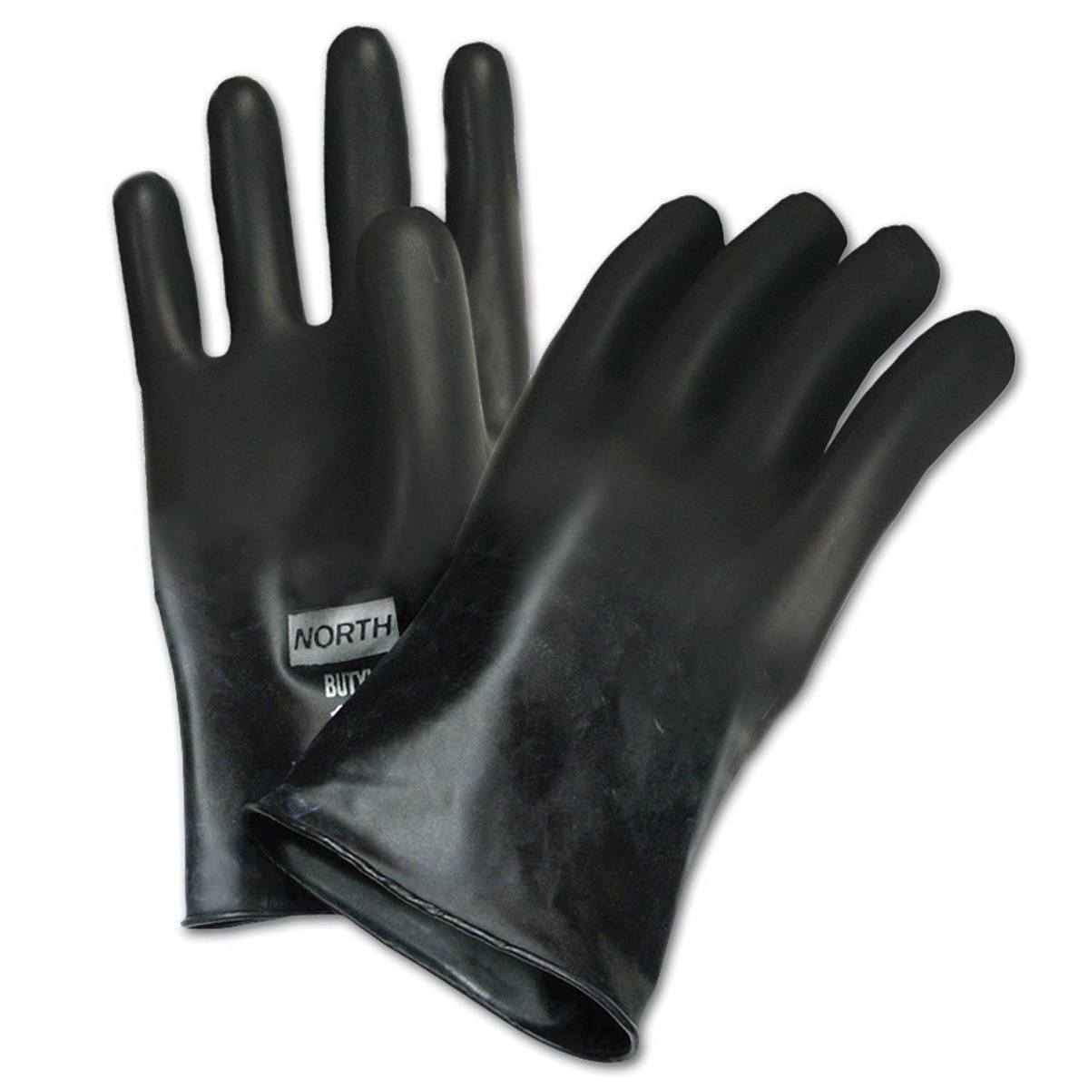 Honeywell Size 7 Black North® Butyl 16 mil Unsupported Butyl Chemical Resistant Gloves