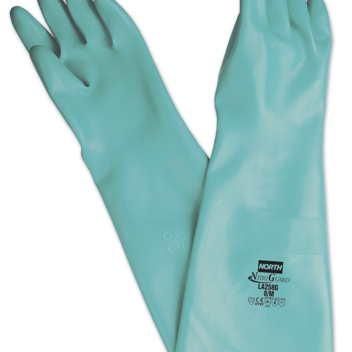 Honeywell Size 7 Green Nitri-Guard Plus™ 25 mil Unsupported Nitrile Chemical Resistant Gloves