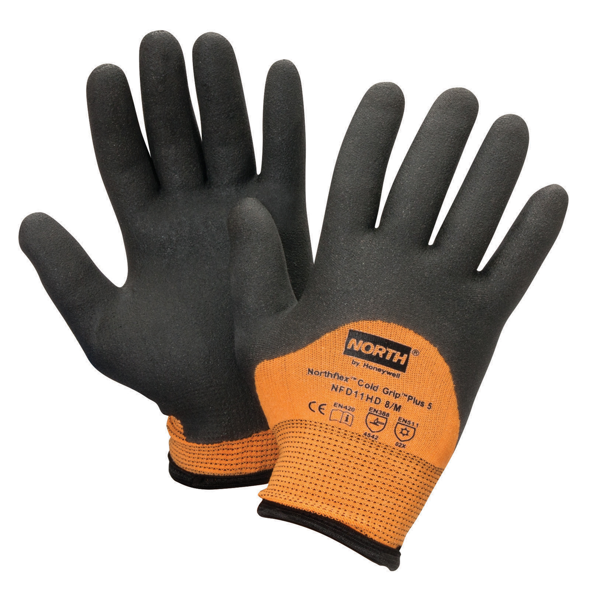 Honeywell 2X Cold Grip Plus 5™ 15 Gauge Engineered Fiber Cut Resistant Gloves With Foam PVC Three-Quarter Coating