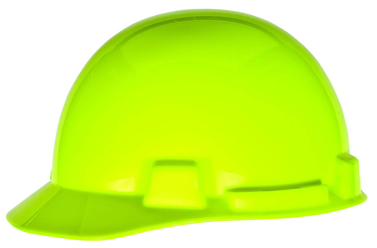 MSA Green Polyethylene Cap Style Hard Hat With 6 Point Ratchet/Ratchet Suspension