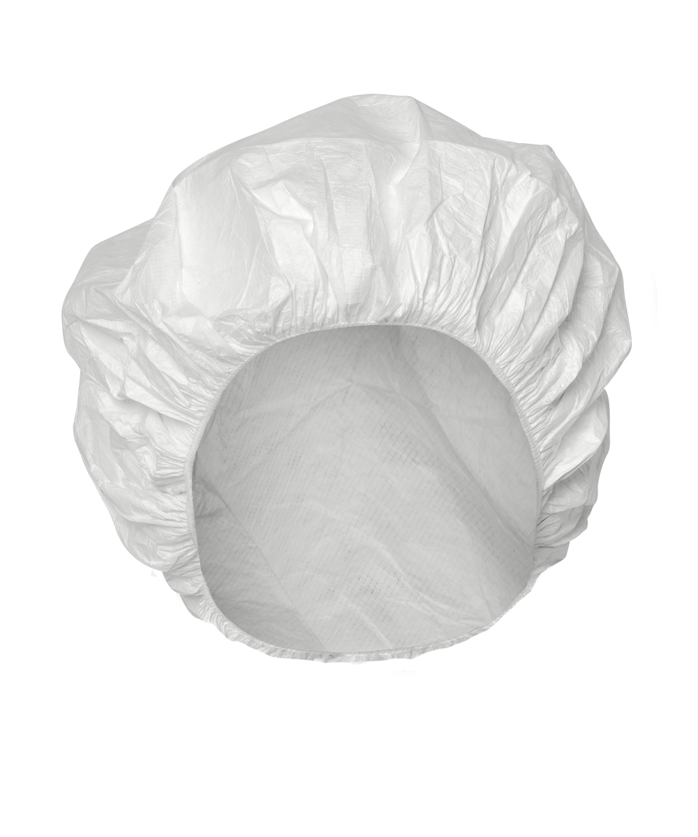 DuPont™ Tyvek® IsoClean® One Size Fits Most White Serged Seam Bouffant Cap