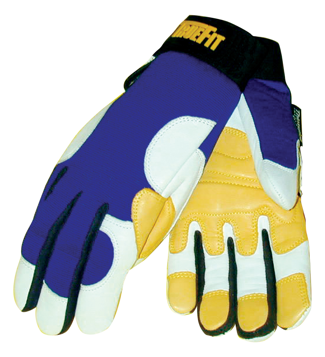 Tillman® Medium Blue, Gold And Pearl TrueFit™ Ultra Goatskin Thinsulate™ Lined Cold Weather Gloves