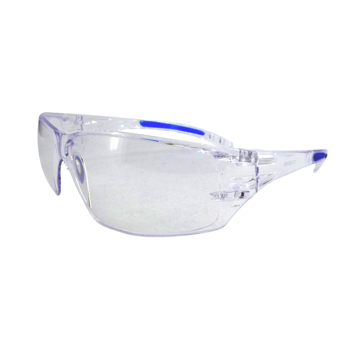 RADNOR® Cobalt Classic Clear Frameless Safety Glasses With Clear Polycarbonate Anti-Scratch Lens And Flexible Cushioned Temples