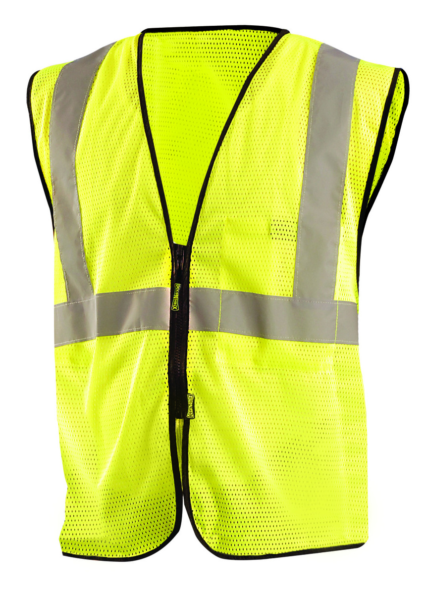 RADNOR HiViz Yellow Polyester Mesh Zip Vest (RAD64055988, RAD64055986, RAD64055987) for sale online at Autumn Supply