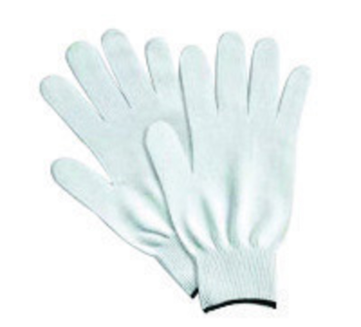 Ansell Size 7 White The Eliminator® Light Weight Fine Gauge Knitted Low Lint Inspection Gloves With Standard Cuff (12 Pair Per P