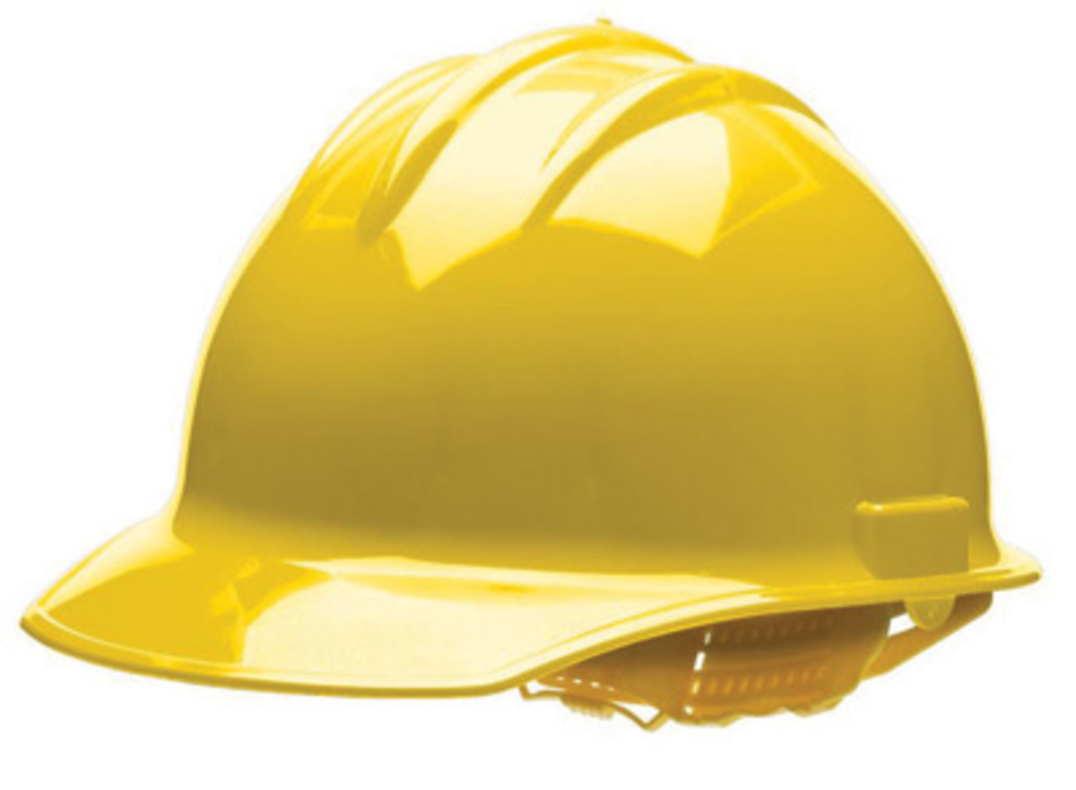 Bullard® Yellow HDPE Cap Style Hard Hat With 6 Point Pinlock/Pinlock Suspension
