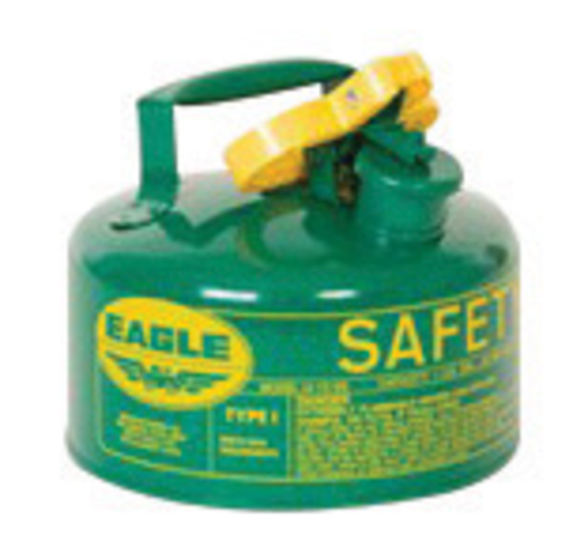 Eagle 1 Gallon Green 24 Gauge Galvanized Steel Type I Safety Can With Non-Sparking Flame Arrestor