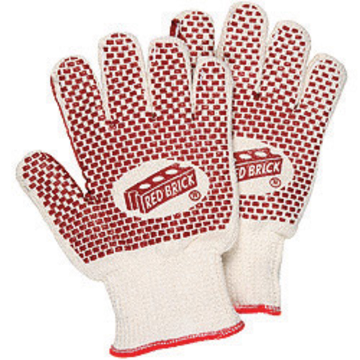 Memphis Glove Small Red Red Brick® Heavy Weight 2 Ply Loop-In Terry Cloth Heat Resistant Gloves With Straight Thumb, Knit Wrist