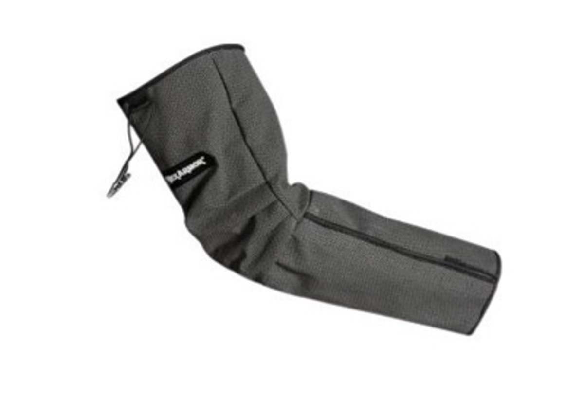 HexArmor® Small Black And Gray SuperFabric® Cut Resistant Sleeve With Neoprene Thumb Loop And Alligator Sleeve Clip