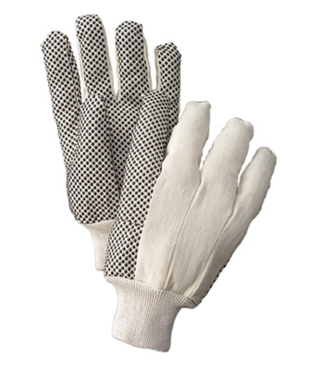 RADNOR® White Standard Weight Cotton And Polyester Clute Cut General Purpose Gloves With Knit Wrist