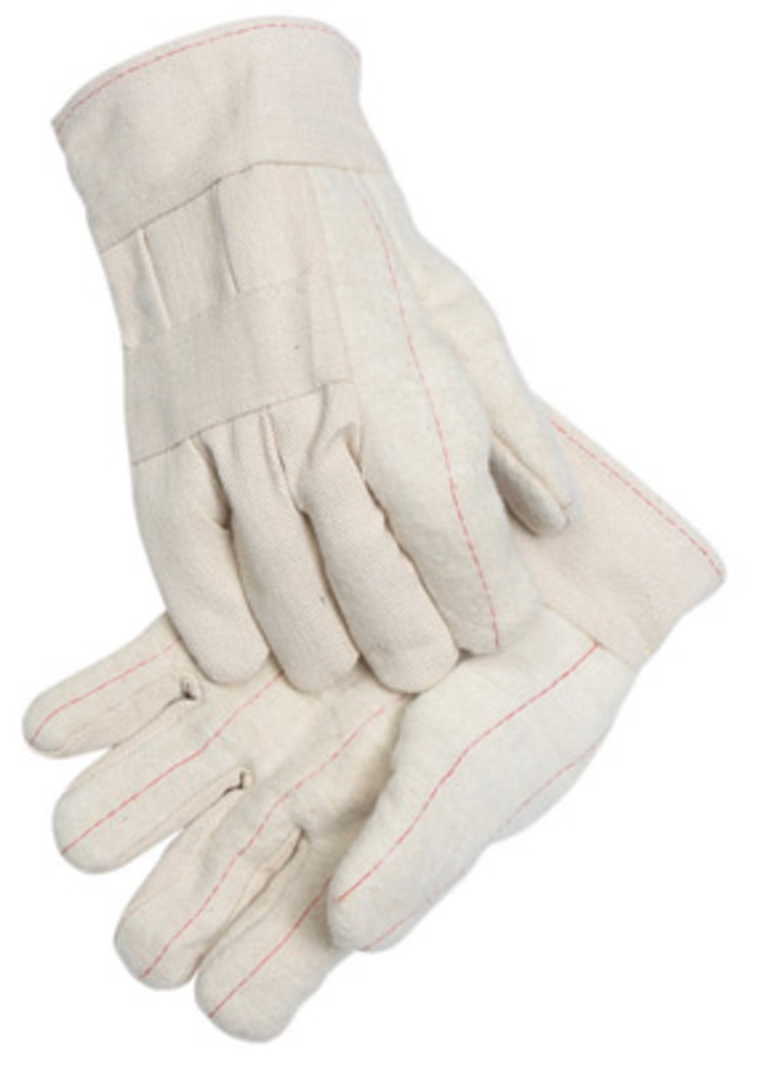 PIP® Natural Cotton Hot Mill Gloves With Band Top Cuff