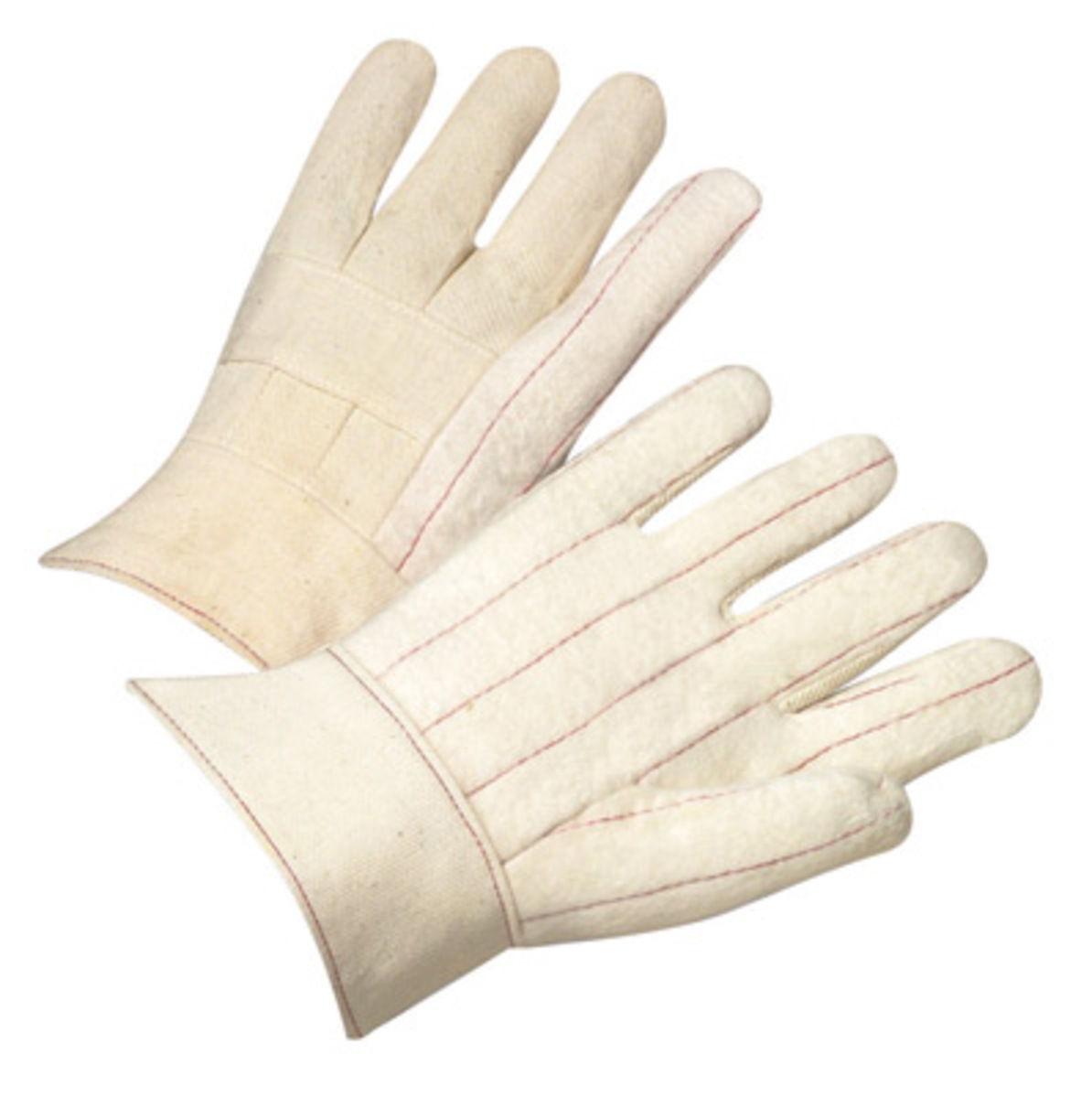 RADNOR® Natural Heavy Weight Cotton Hot Mill Gloves With Gauntlet Cuff