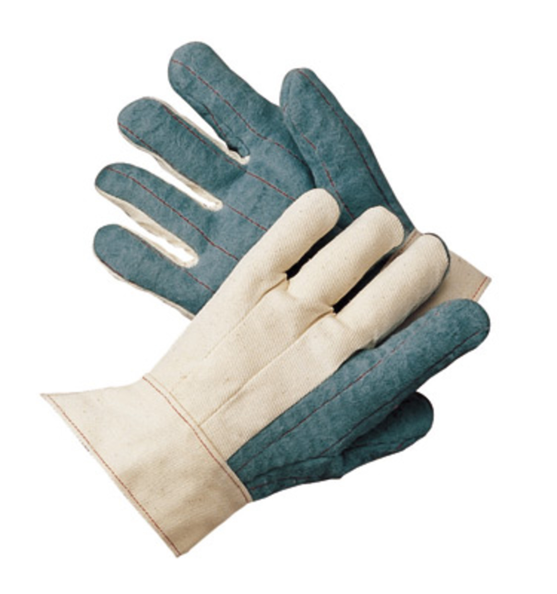 RADNOR® Natural And Green Standard Weight Cotton Hot Mill Gloves With Gauntlet Cuff