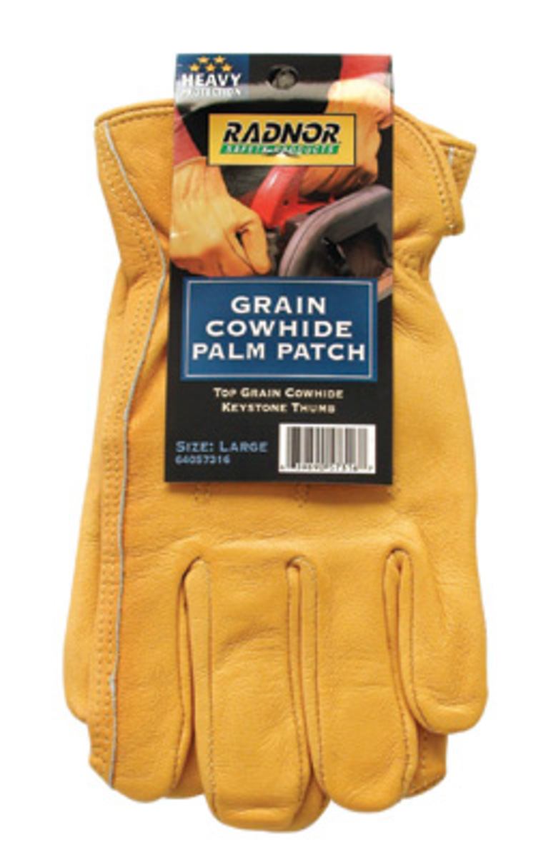 RADNOR® Gold Top Grain Cowhide Unlined Drivers Gloves