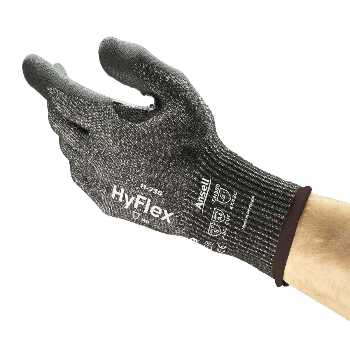 Ansell Size 11 HyFlex® Glass Fiber, High Performance Polyethylene, Polyester And Spandex Cut Resistant Gloves With Water-Based P