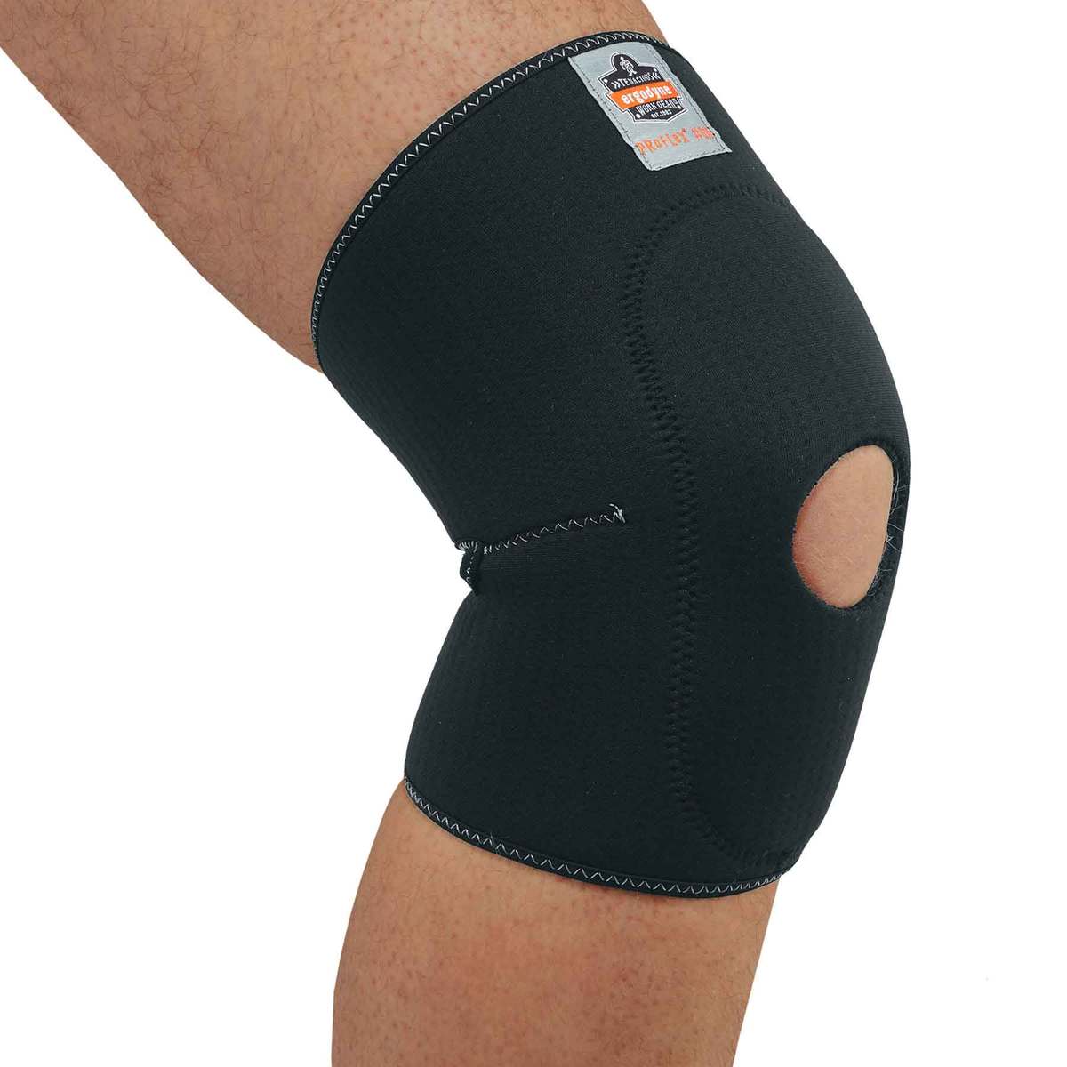 Ergodyne Large Black ProFlex® 615 Neoprene Knee Sleeve With Open Patella And Anterior Pad