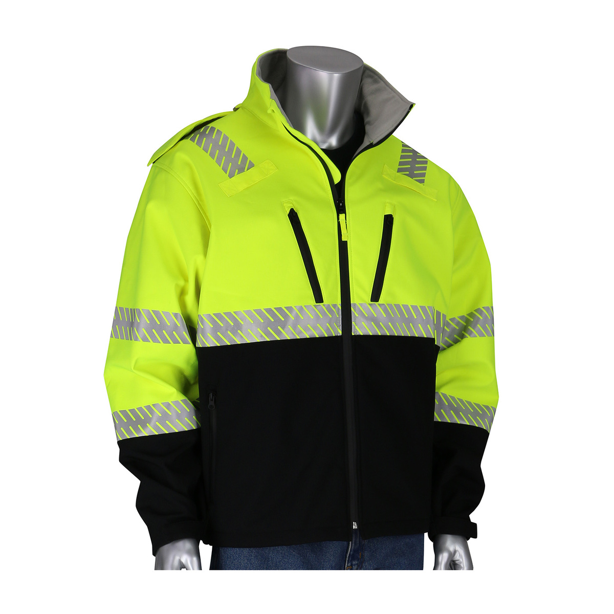 PIP® 3X Hi-Viz Yellow/Black Ripstop Thermoplastic/Polyester/Fleece Jacket