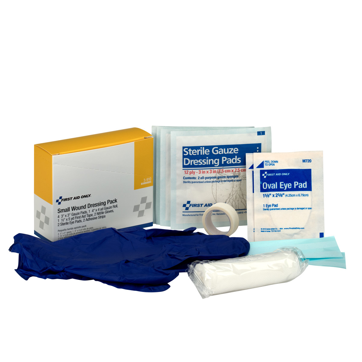First Aid Only 4 X 3 18 X 1 12 Wound Dressing Kit AU33910 for sale online at autumn supply