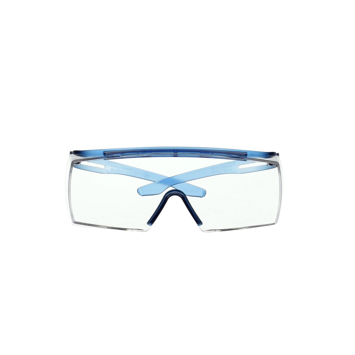 3M™ SecureFit™ 3700 Series Over The Glasses Frameless Safety Glasses With Clear Scotchgard™ Polycarbonate Anti-Fog Lens And Blue