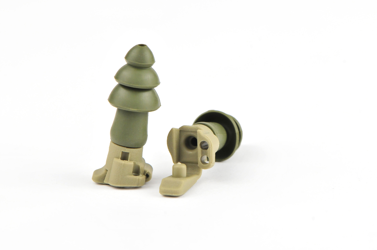 Moldex® BattlePlugs® Flanged Thermoplastic Elastomer Uncorded Earplugs