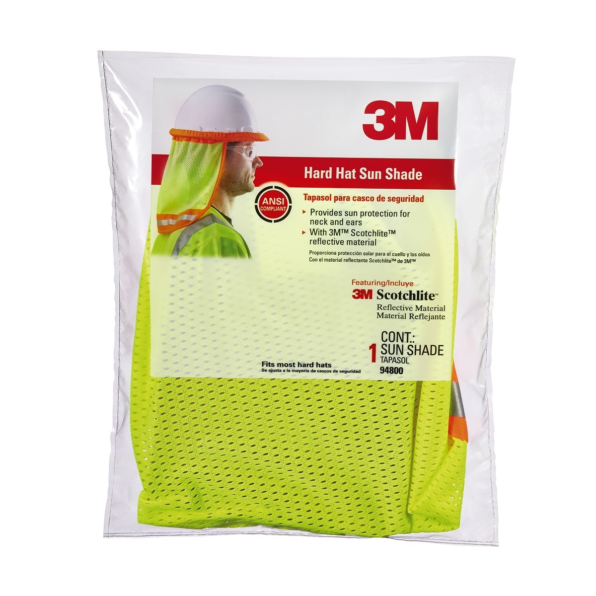 3M™ Scotchlite™ Polyester Mesh Sun Shield With Contrasting Trim (1 Shade Per Pack/8 Packs Per Case) (Availability restrictions a 3M™ Scotchlite™ Polyester Mesh Sun Shield With Contrasting Trim (1 Shade Per Pack/8 Packs Per Case) (Availability restrictions a