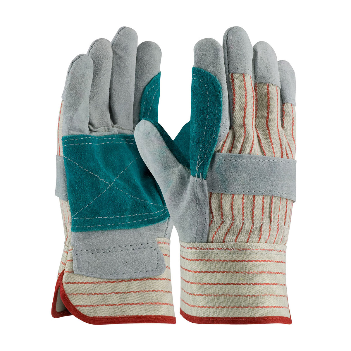 PIP Large Double Leather Palm Gloves With Canvas Back PIP85-7512J for sale online at autumn supply
