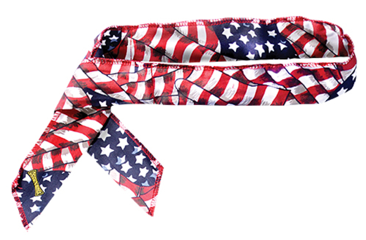 OccuNomix Wavy Flag MiraCool Cotton Cooling Bandana OCC940-WAV for sale online at autumn supply