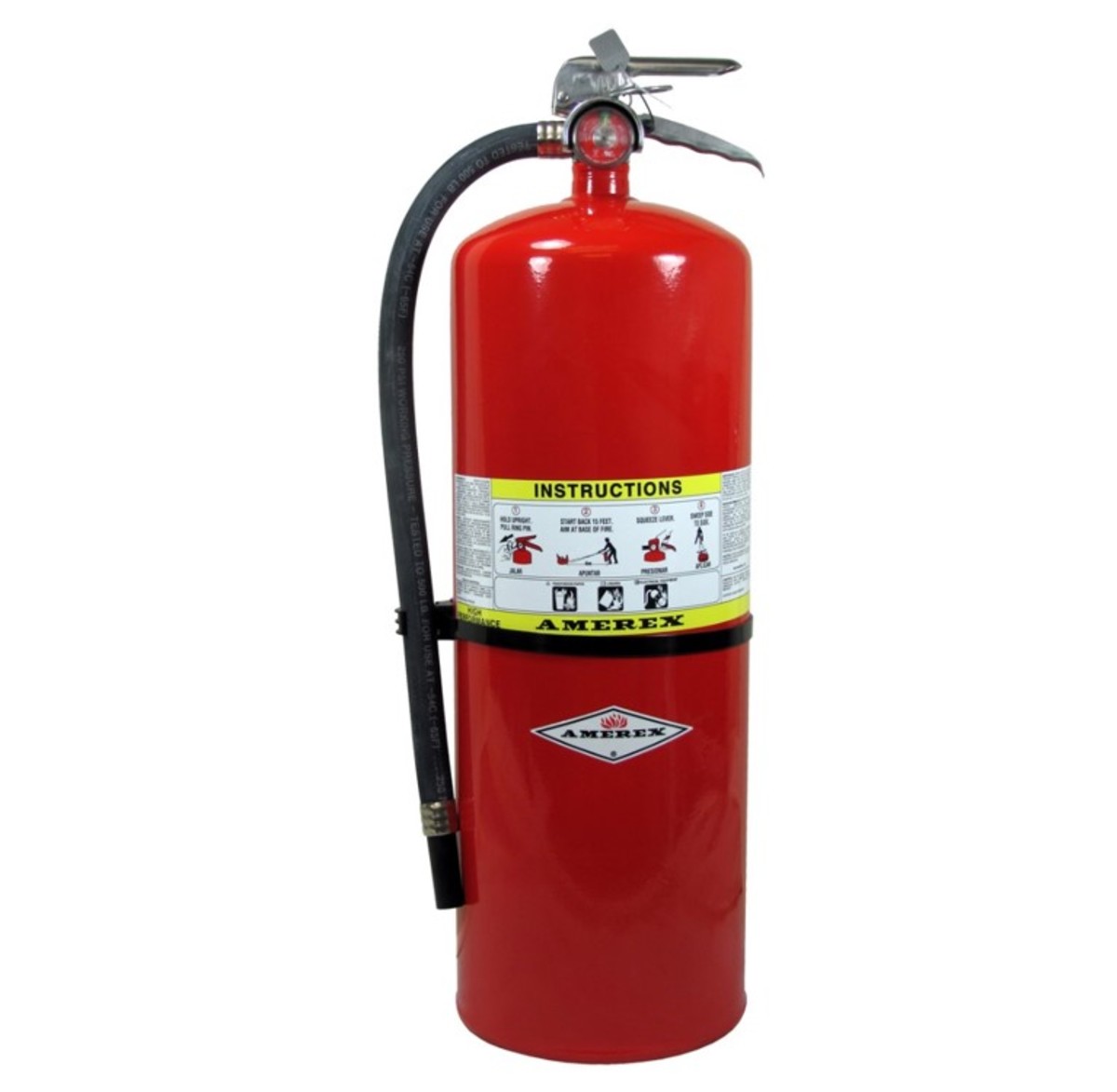 Amerex® 20 Pound ABC Dry Chemical 10A:120B:C High Performance Compliance Flow Fire Extinguisher For Class A, B And C Fires With Amerex® 20 Pound ABC Dry Chemical 10A:120B:C High Performance Compliance Flow Fire Extinguisher For Class A, B And C Fires With
