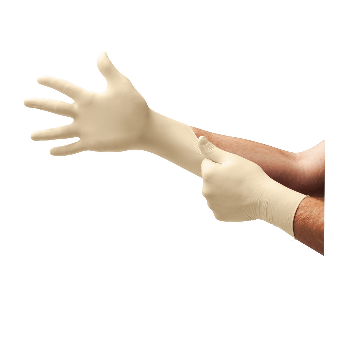 Ansell Size 8 Beige AccuTech® 91-225 9 mil Latex Disposable Gloves (Availability restrictions apply.)