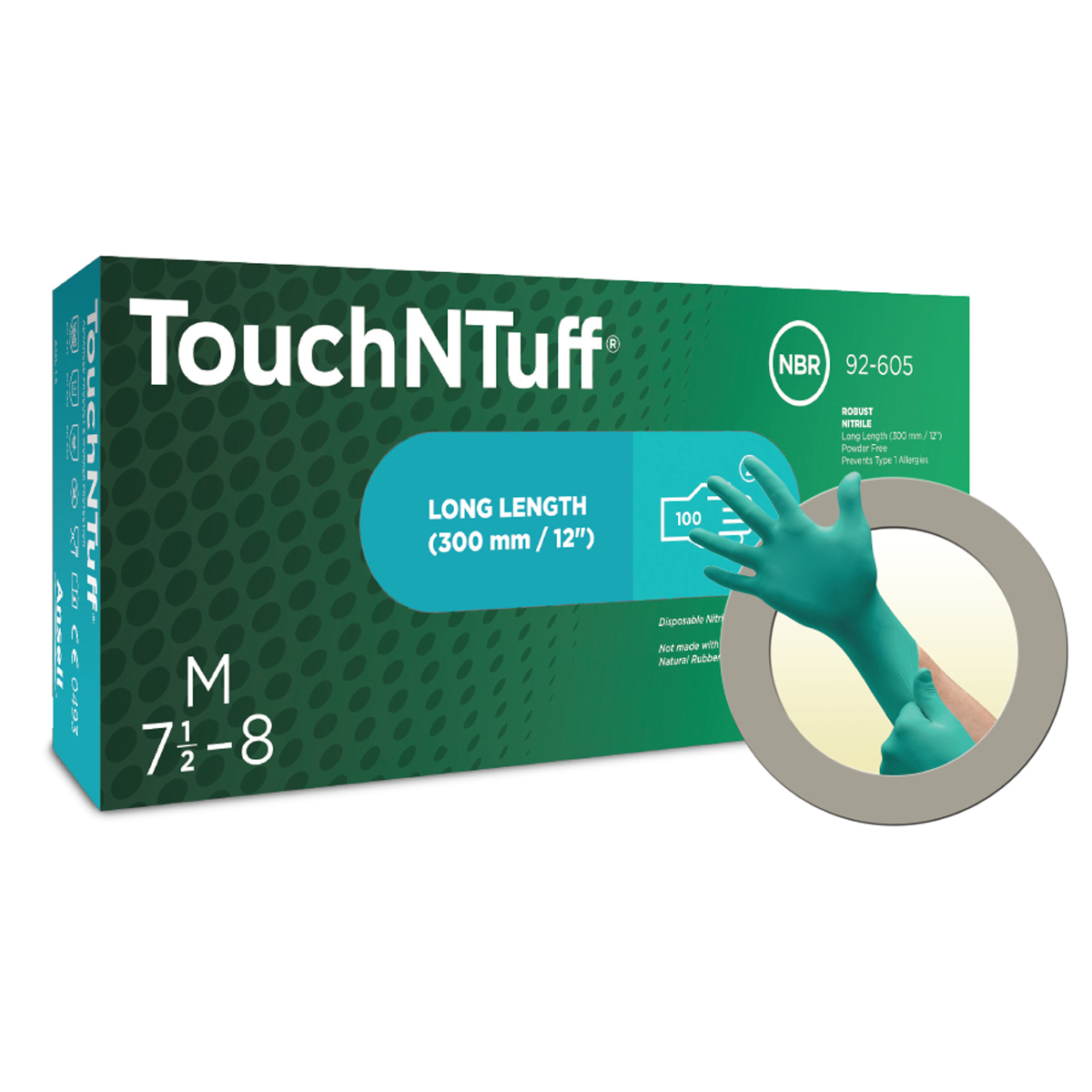 Ansell X-Large Green TouchNTuff® 4.7 mil Nitrile Disposable Gloves (Availability restrictions apply.)