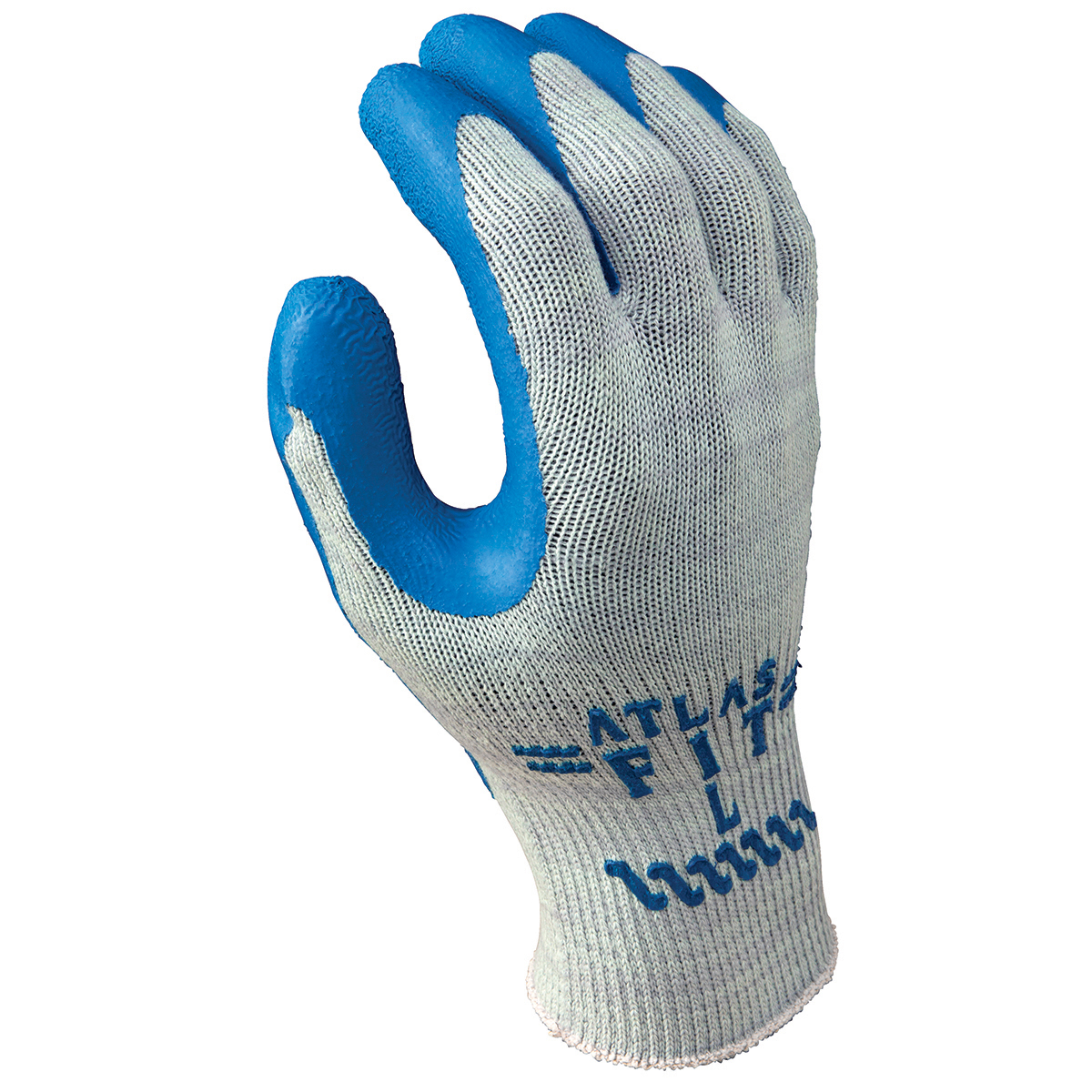 G F 1511L-10 Rubber Latex Coated Work Gloves for Construction Blue Crinkle