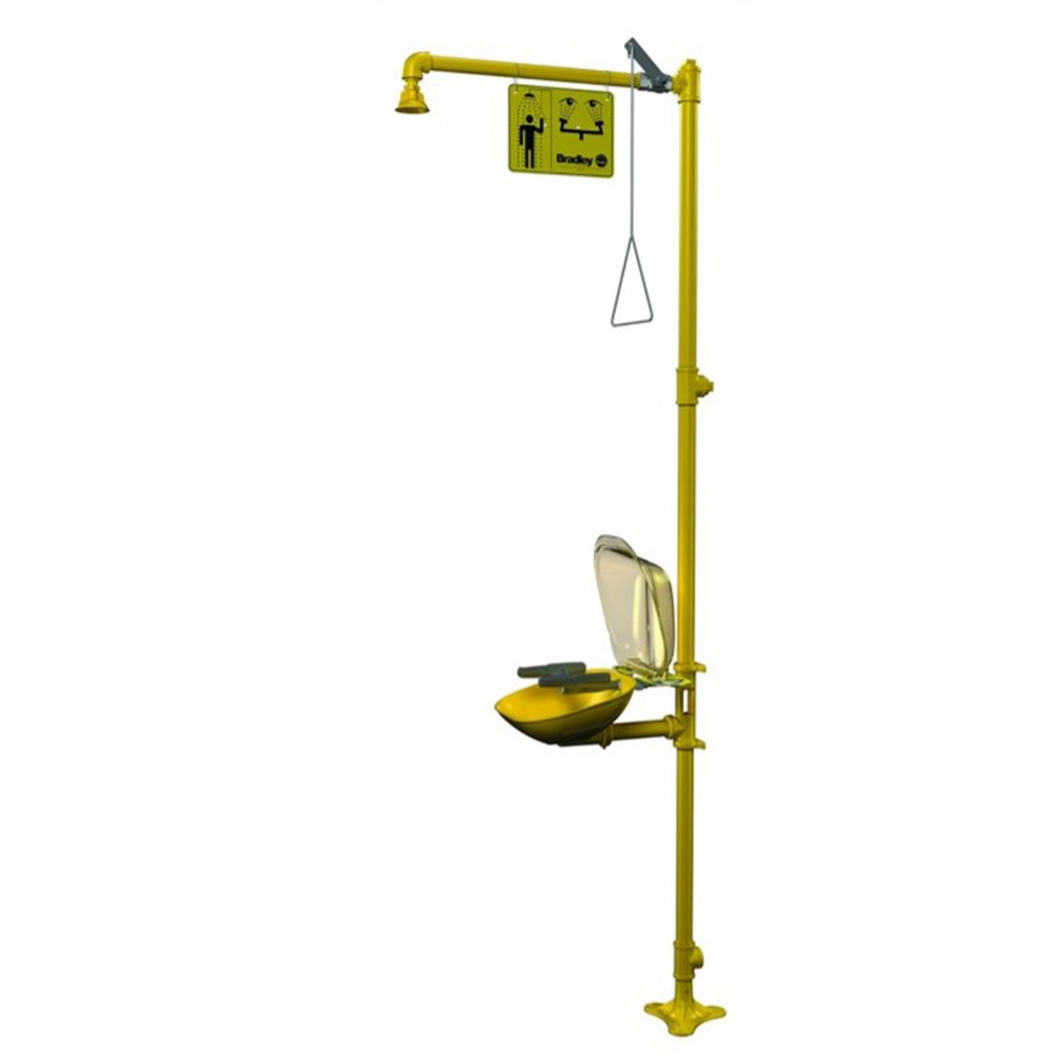 Bradley SpinTec EyeFace Wash Station And Shower Plast B75S19314PDCFW for sale online at autumn supply
