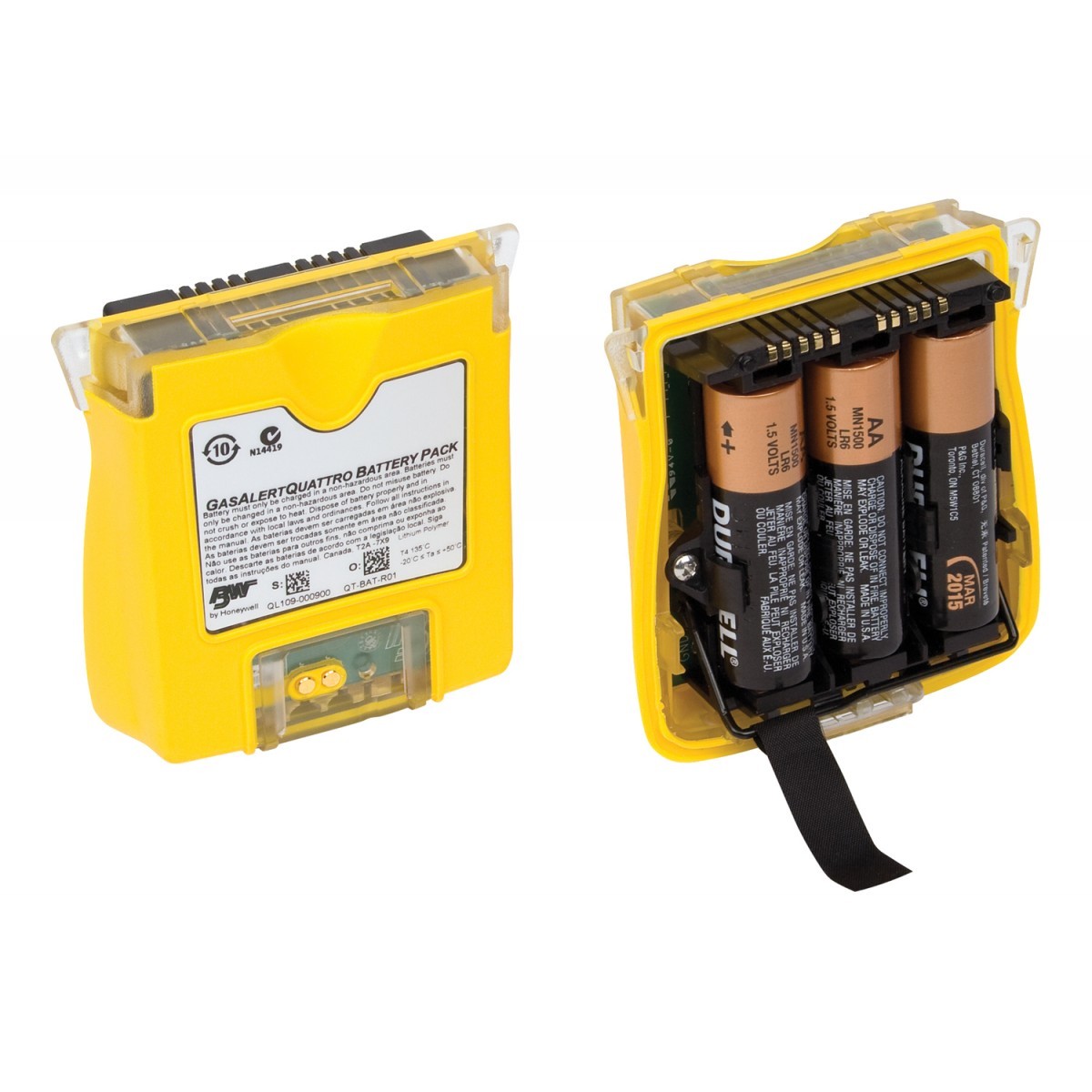 Honeywell Yellow Rechargeable Battery Pack For GasAlertQuattro Multi-Gas Detector