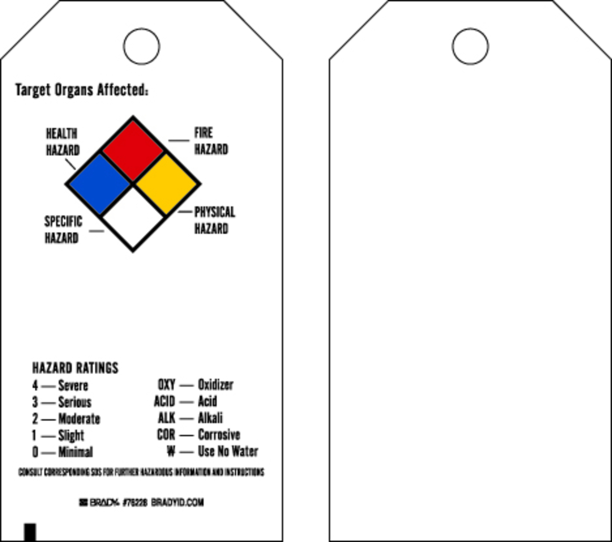 Brady 5 34 X 3 BlackBlueRedYellowWhite Polyester Tag BRD76228 for sale online at autumn supply