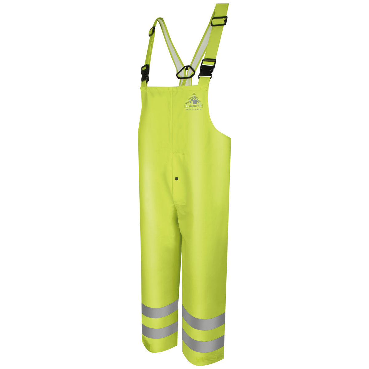 Bulwark® Large Fluorescent Yellow/Green Cotton/Polyurethane Flame-Resistant Overalls/Bib Pants